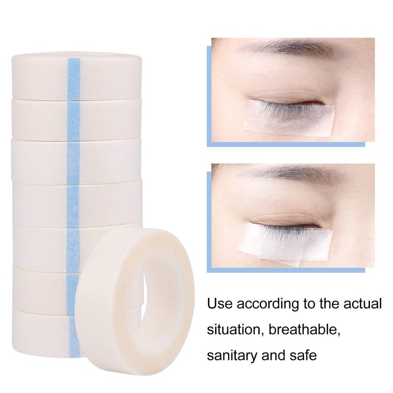 TUPARKA 18 Pack Eyelash Tape White Paper Fabric Tape for Eyelash Extension Supply, 0.5 Inch x 10 Yard Each Roll - Image 2